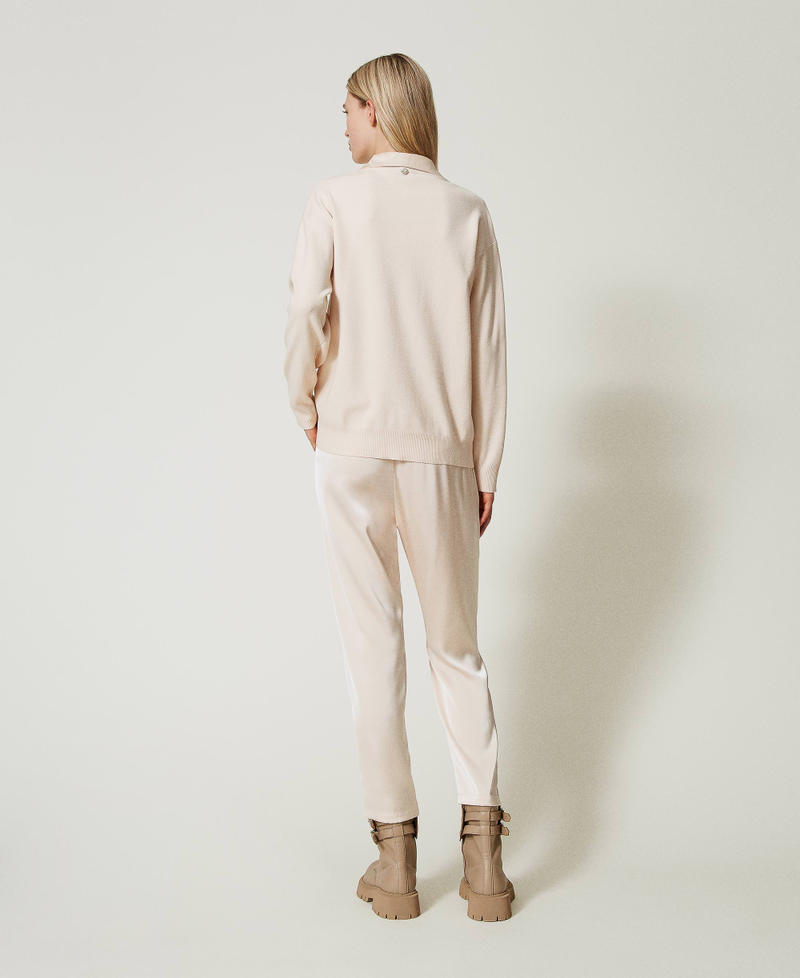 Scee by twin set Pantaloni a sigaretta in raso I Più Venduti