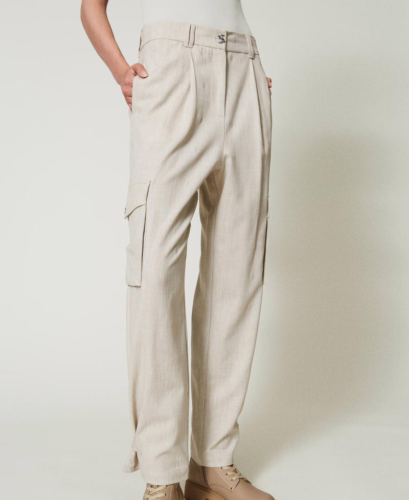 Scee by twin set Pantaloni cargo MYFO con ricamo Negozio