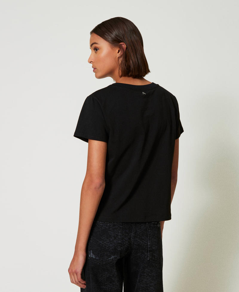 Scee by twin set T-shirt con ricami in organza In Saldo