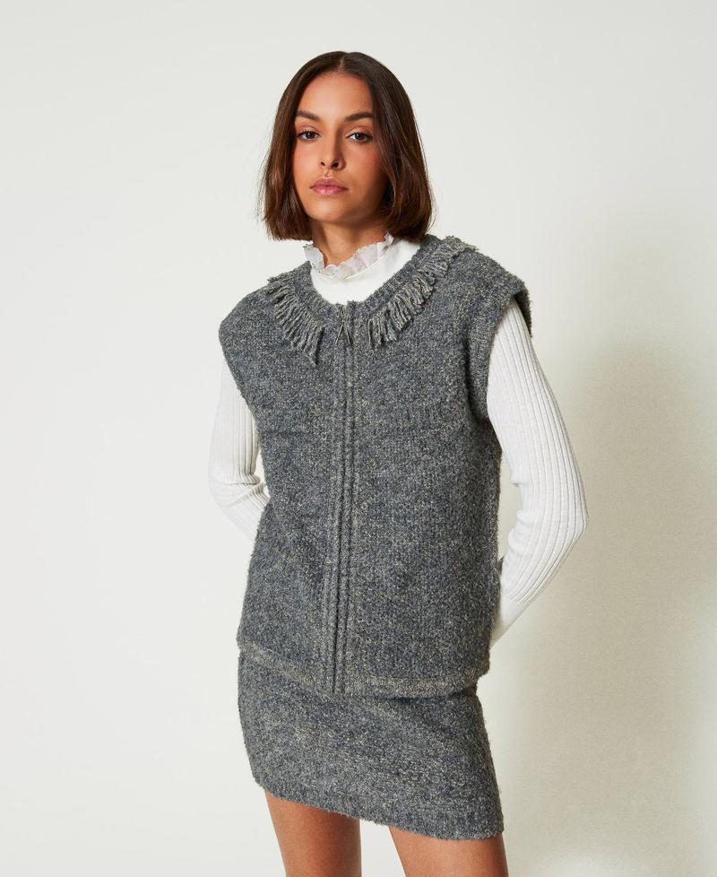 Scee by twin set Minigonna in maglia bouclé riciclata Italy