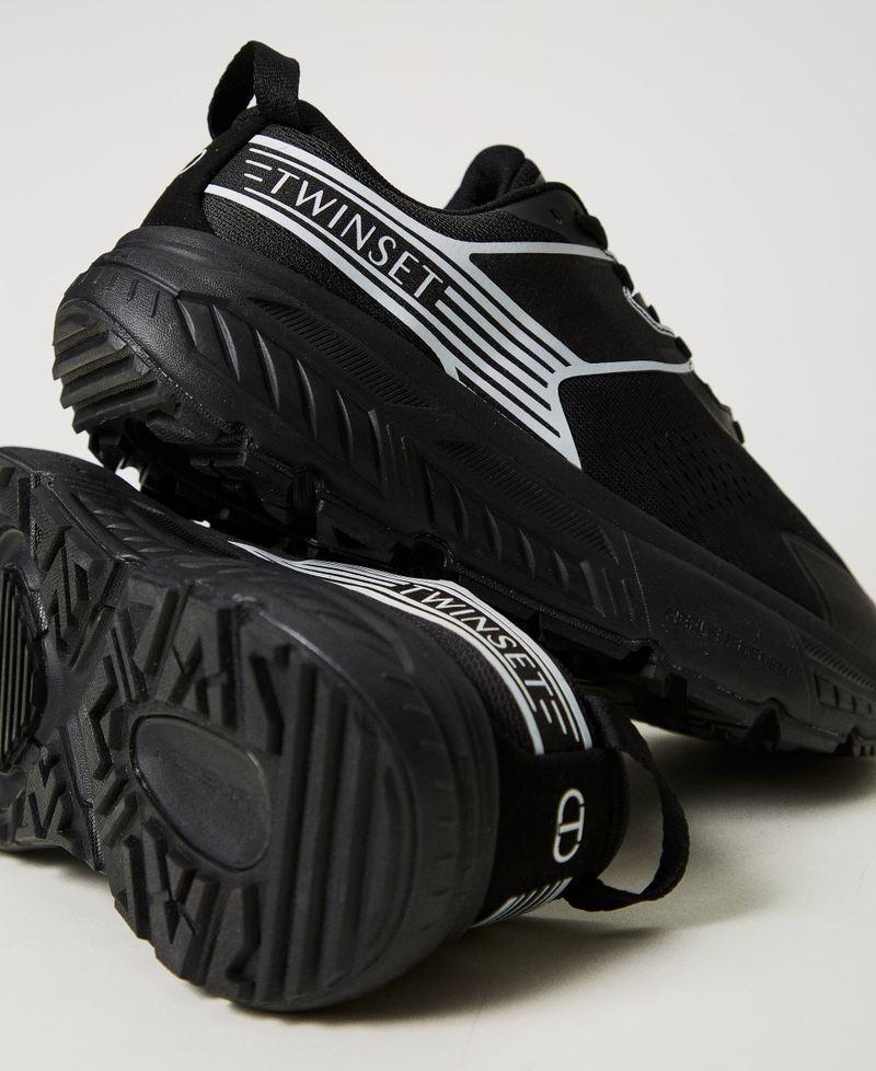 Scee by twin set Sneakers Fessura a righe con logo a contrasto Qualità