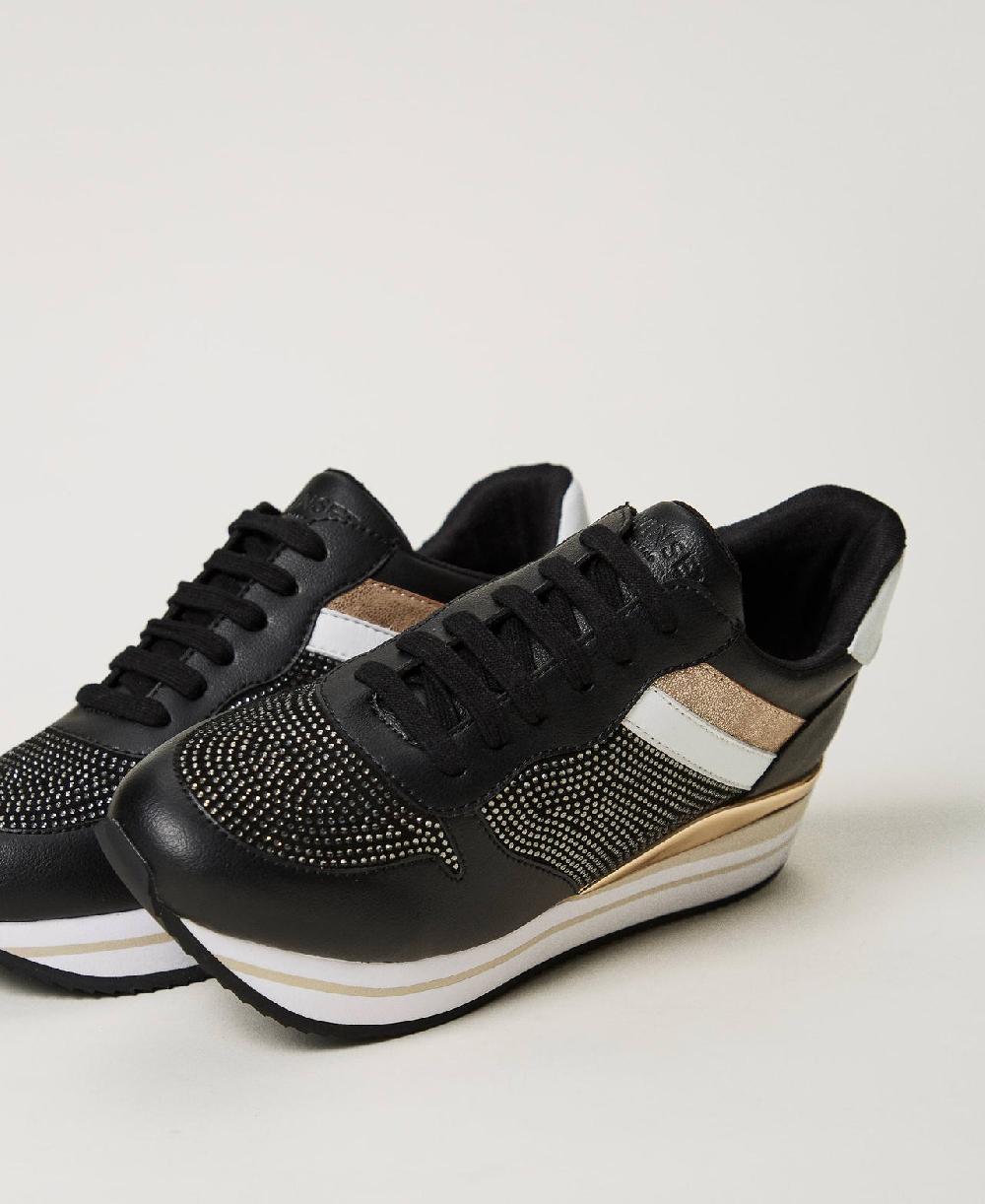 Scee by twin set Sneakers running con strass Fino Al -60%