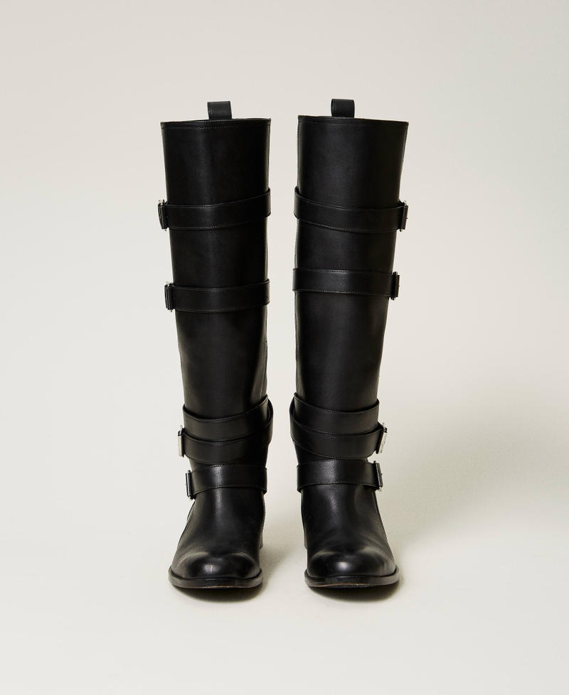 Scee by twin set Stivali in pelle con cinturini Online