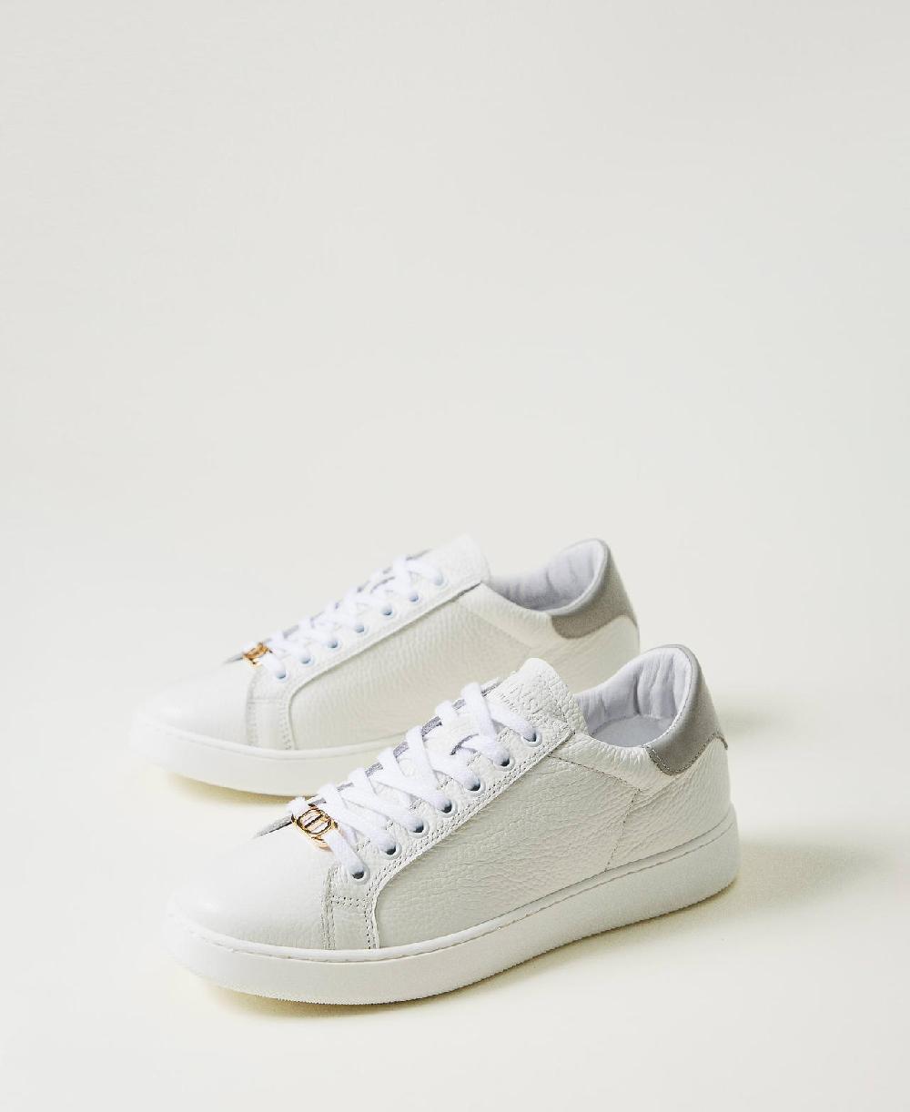 Scee by twin set Sneakers in pelle con Oval T Outlet