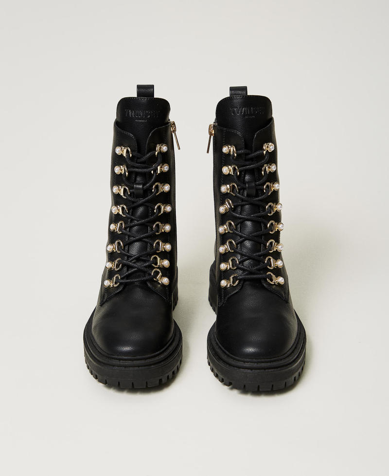 Scee by twin set Anfibi trekking con perle Moda