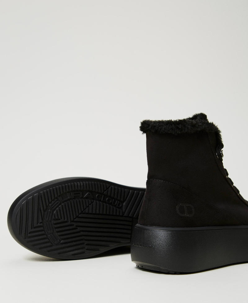 Scee by twin set Sneakers alta con faux fur 2025