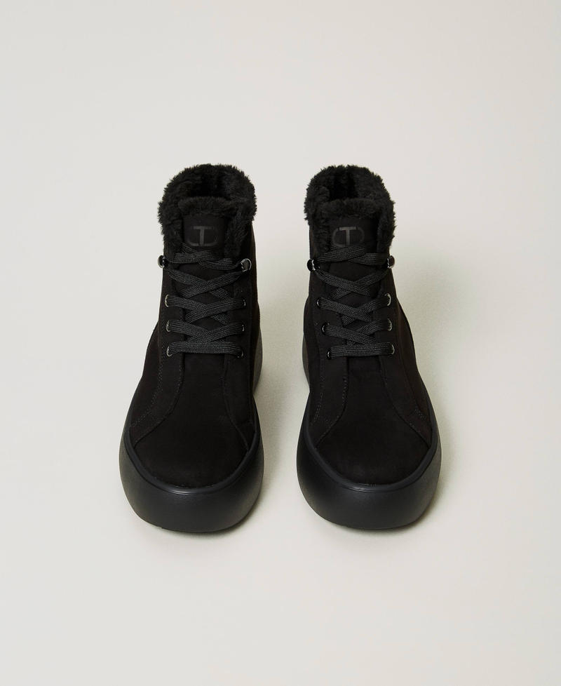 Scee by twin set Sneakers alta con faux fur 2025