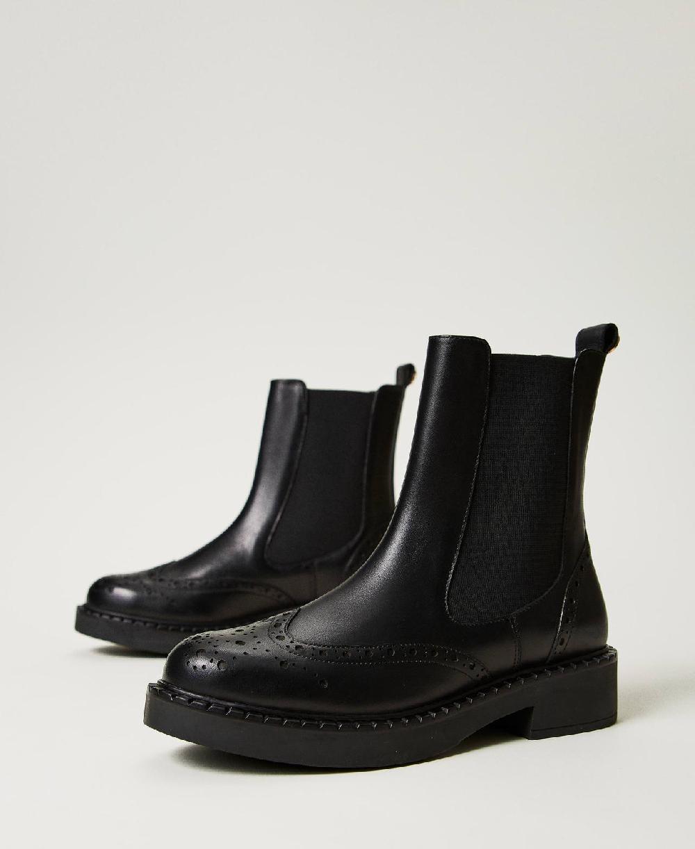 Scee by twin set Stivaletti chelsea in pelle Promozione