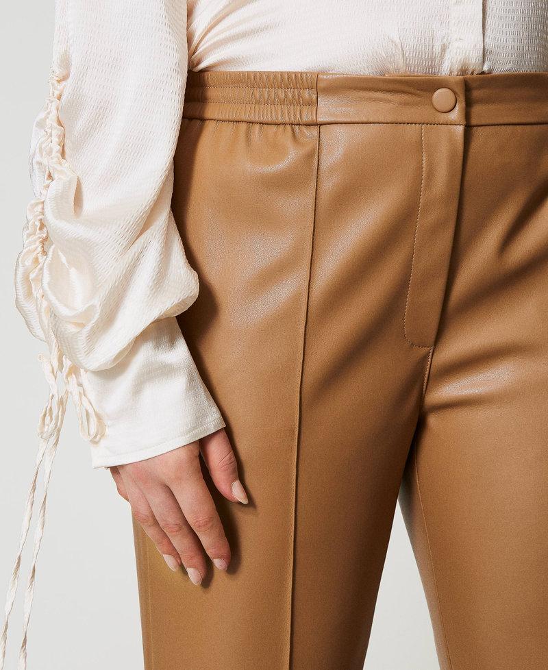 Scee by twin set Pantaloni effetto pelle con elastico Qualità Garantita