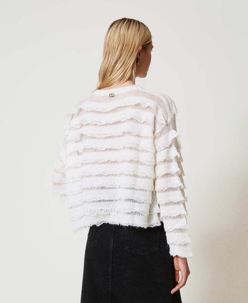 Scee by twin set Maglia boxy con balze effetto pizzo Negozi Online