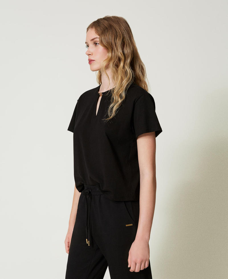 Scee by twin set T-shirt con morsetto a cuore Promozione Limitata