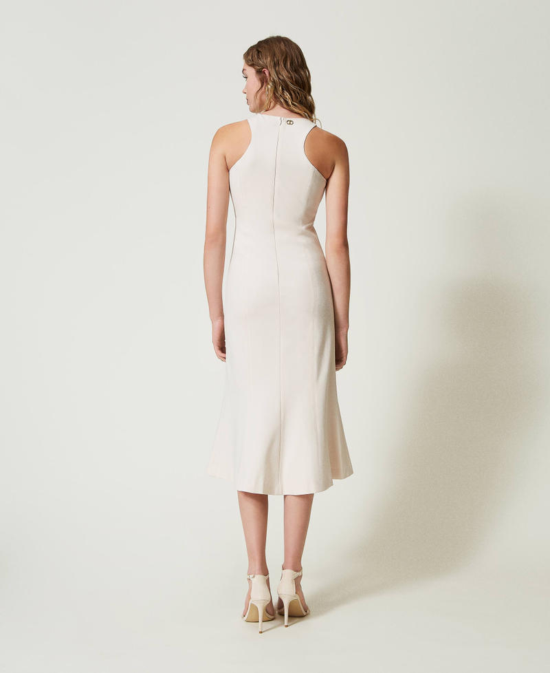 Scee by twin set Abito longuette con scollatura all'americana Shopping Online