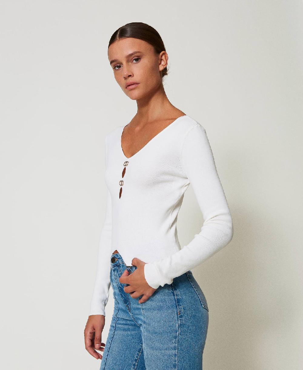 Scee by twin set Maglia doppio uso con Oval T Sottocosto