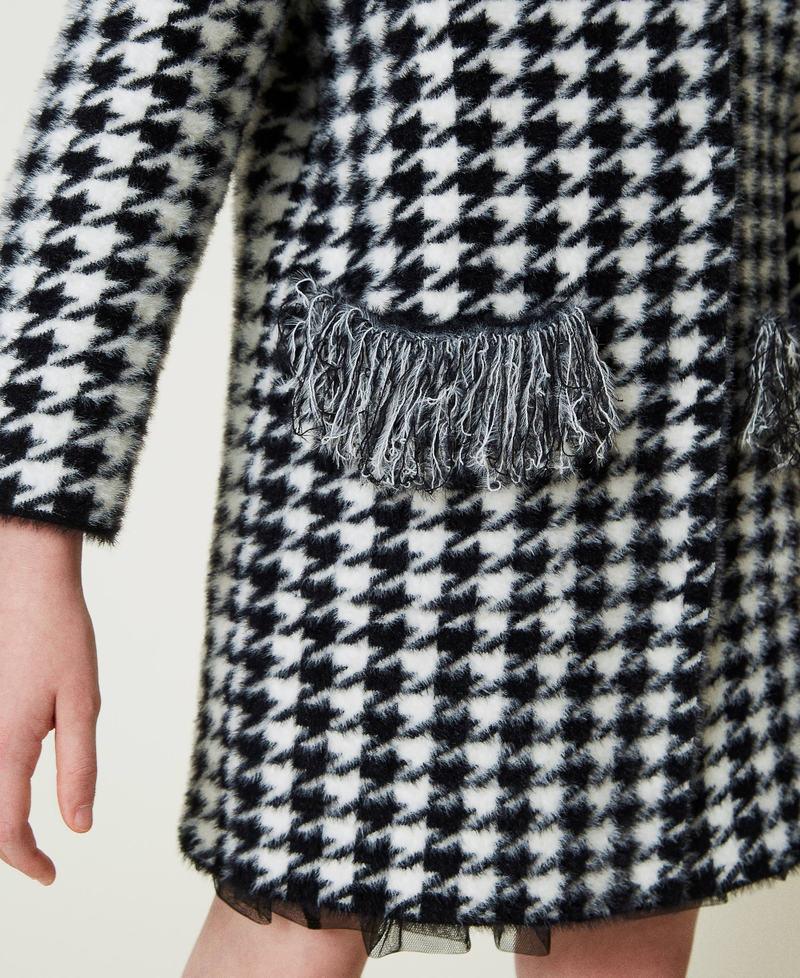 Scee by twin set Cappotto in maglia jacquard pied de poule Economico