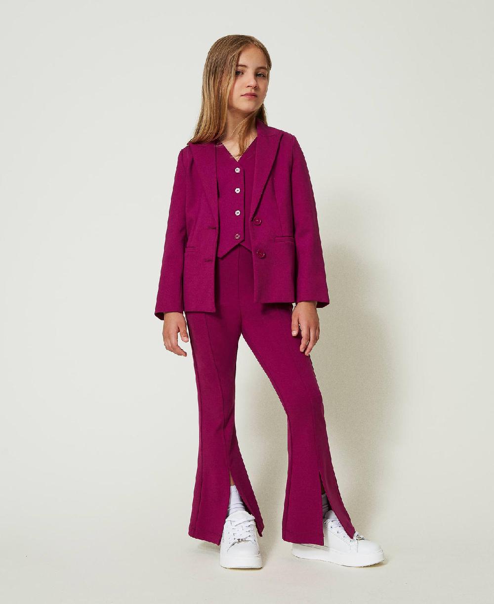 Scee by twin set Pantaloni flare con spacco Vendita Calda