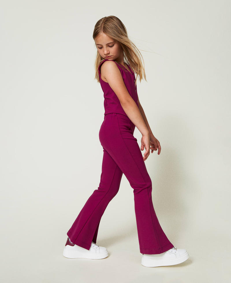 Scee by twin set Pantaloni flare con spacco Vendita Calda