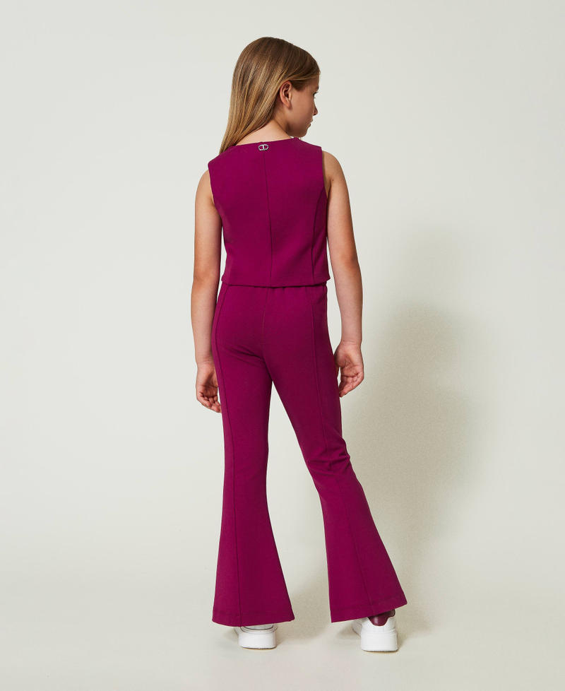 Scee by twin set Pantaloni flare con spacco Vendita Calda
