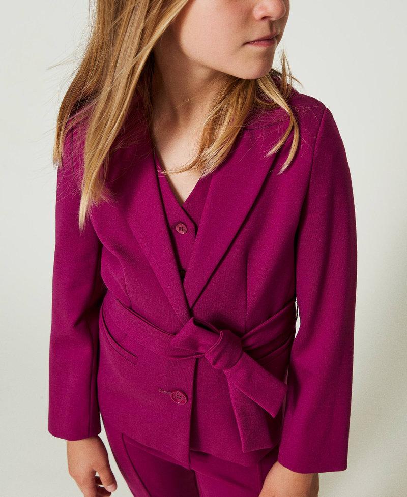 Scee by twin set Giacca blazer monopetto con cintura Vendita Economica