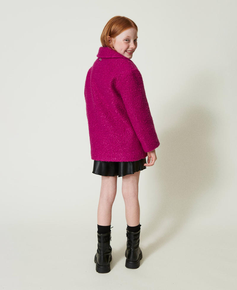 Scee by twin set Cappotto doppiopetto in panno curly Vendite Flash
