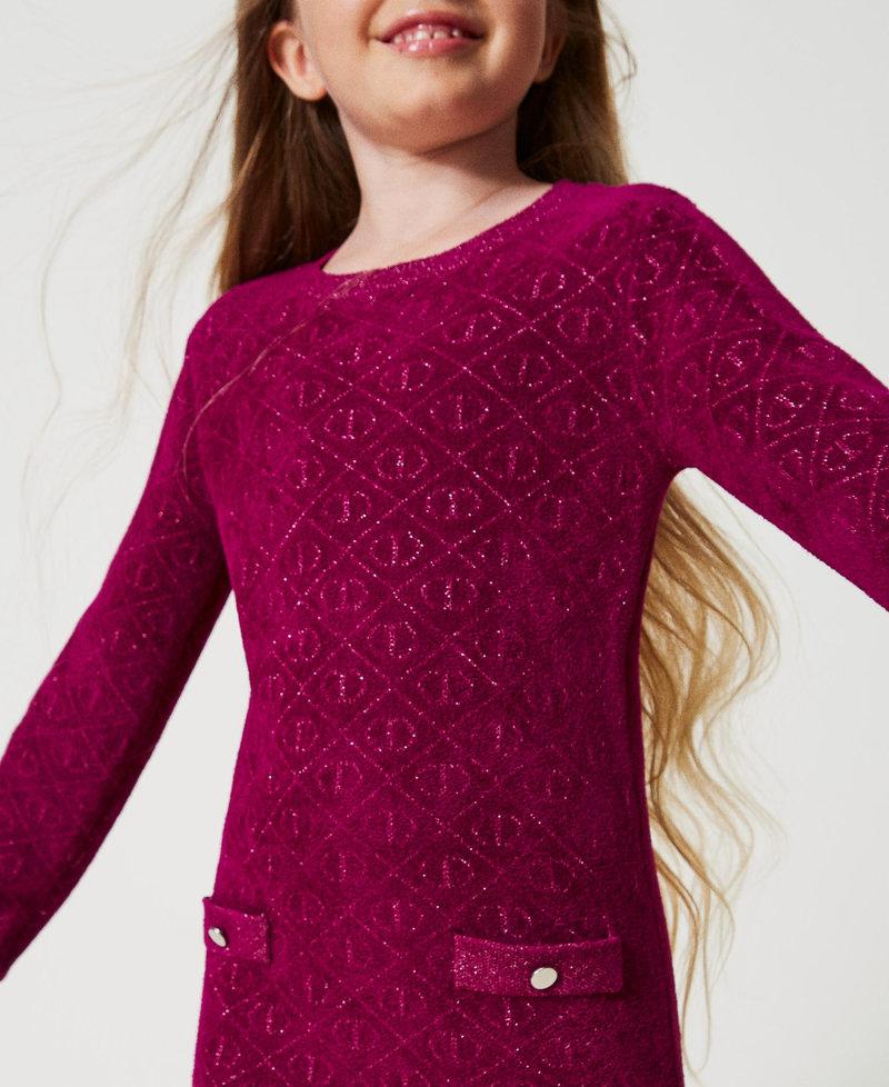 Scee by twin set Abito corto in maglia jacquard con Oval T Negozio