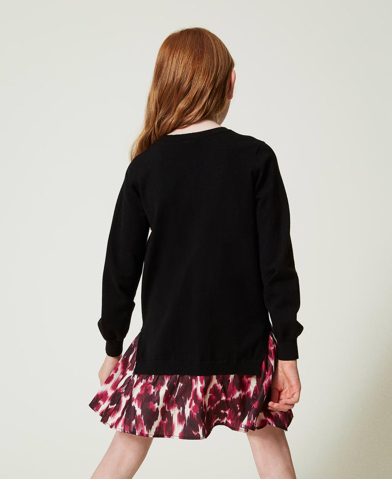 Scee by twin set Abito corto in maglia con inserto stampato Nuova