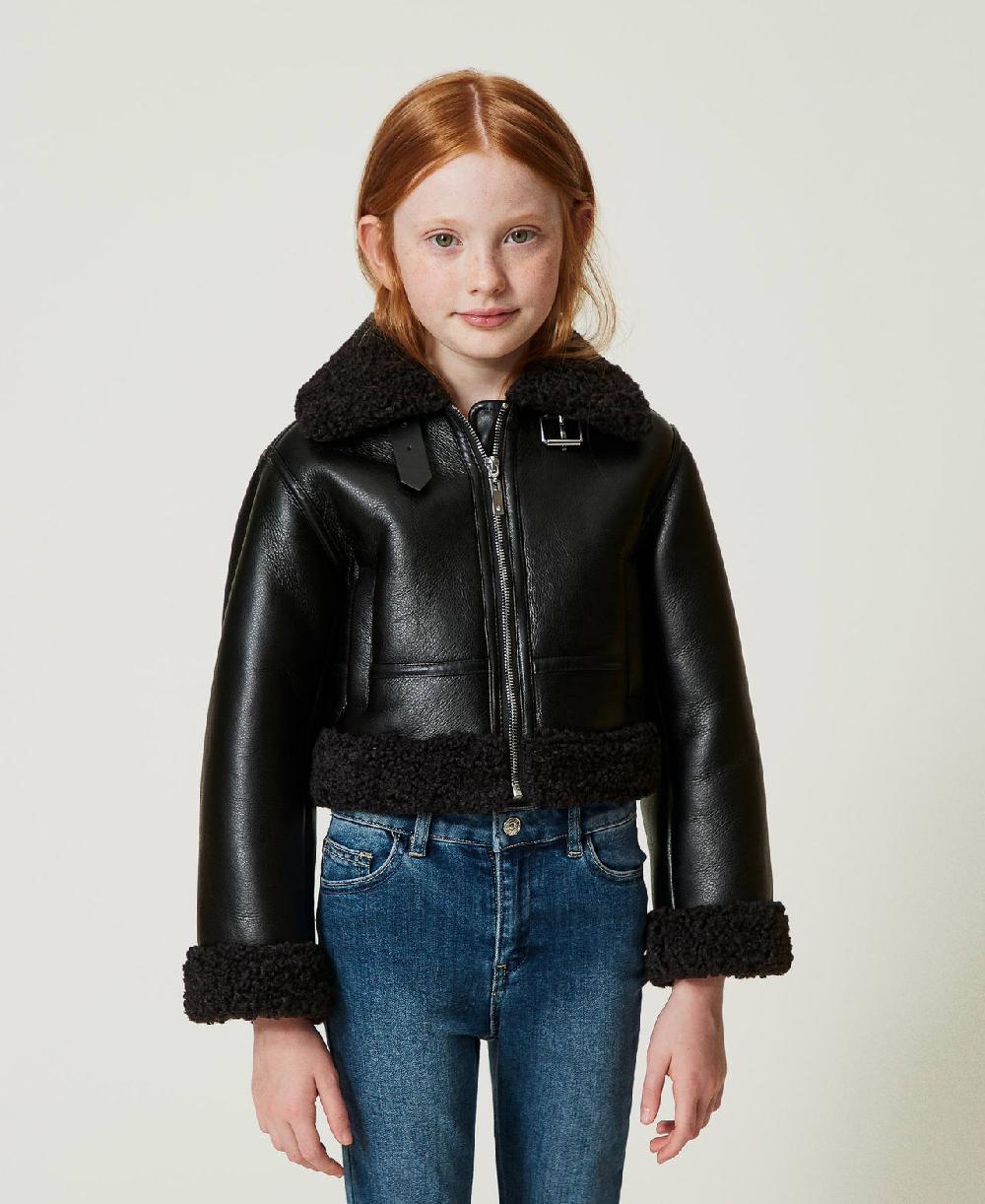 Scee by twin set Giacca aviatore con faux fur Italia