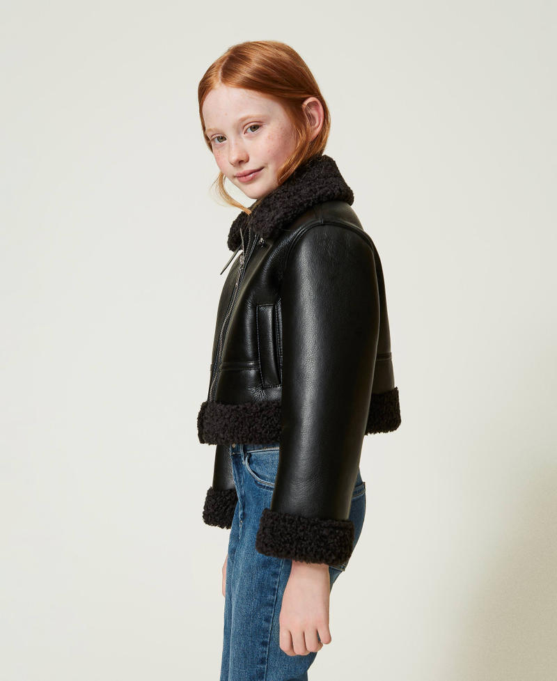 Scee by twin set Giacca aviatore con faux fur Italia