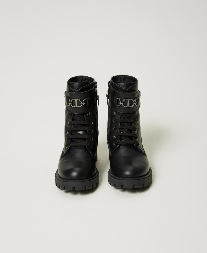 Scee by twin set Anfibi in pelle con cinturino 2025