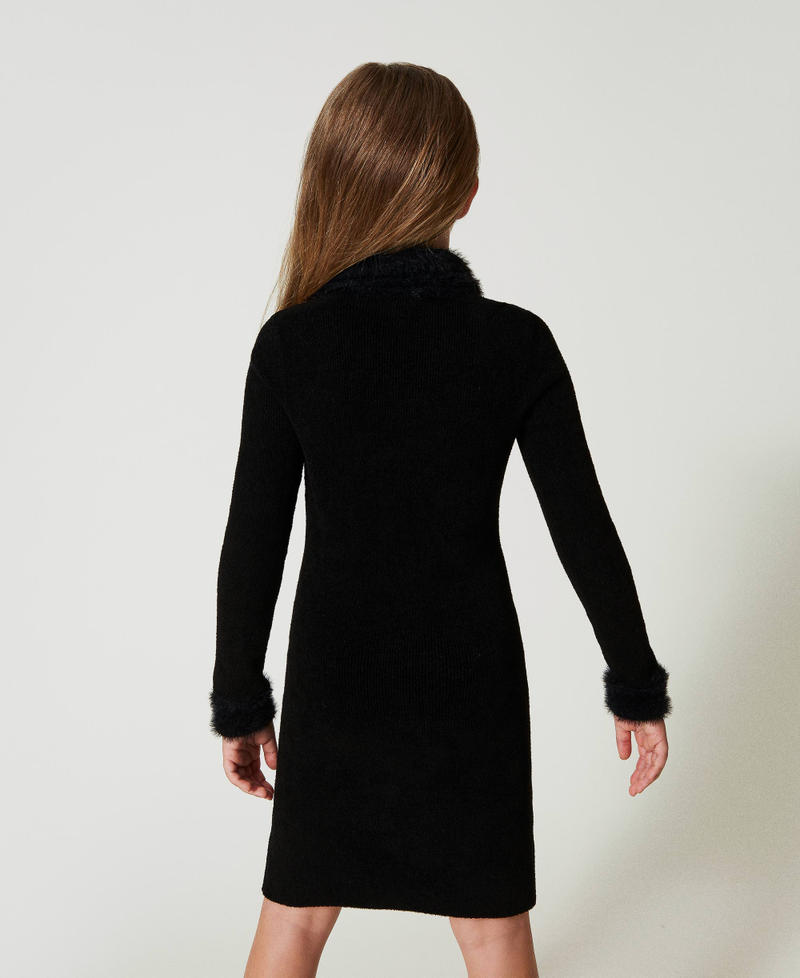 Scee by twin set Abito corto in maglia effetto pelliccia Pezzi Unici