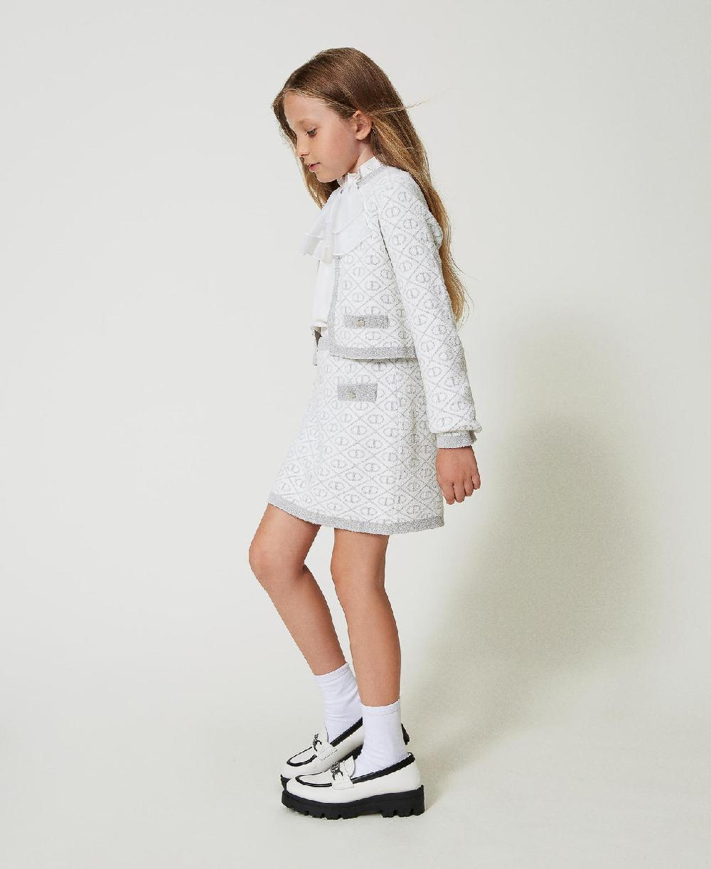 Scee by twin set Giacca in maglia jacquard con Oval T Offerte speciali