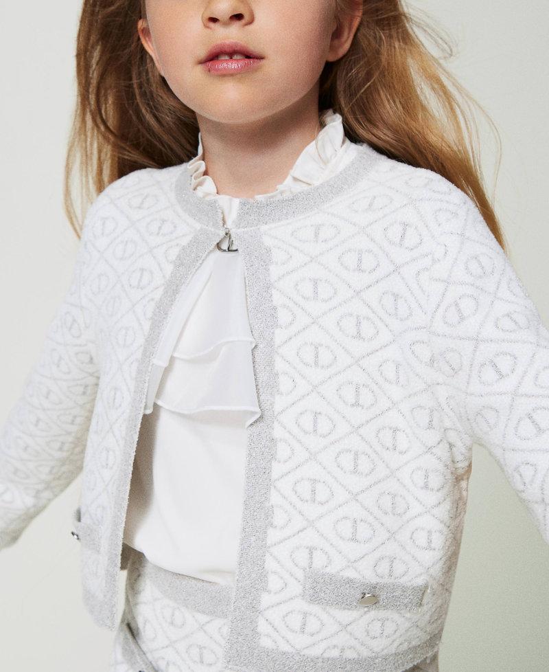 Scee by twin set Giacca in maglia jacquard con Oval T Offerte speciali