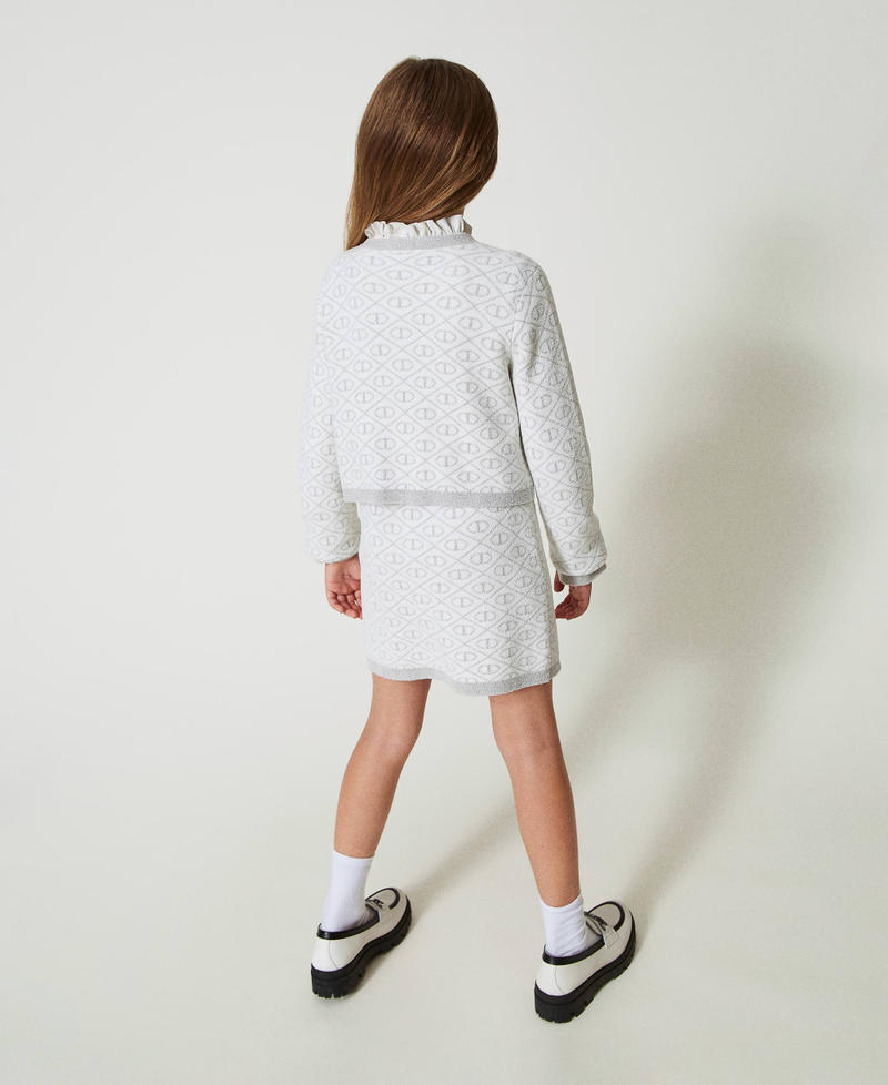 Scee by twin set Gonna corta in maglia jacquard con Oval T Acquista Ora