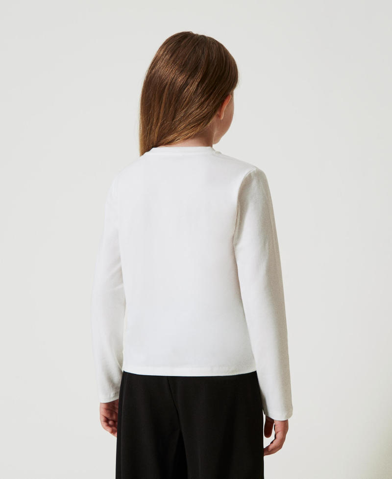 Scee by twin set T-shirt cropped con logo ricamato Sconti VIP