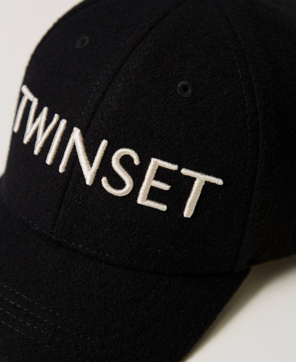 Scee by twin set Cappello da baseball in panno con logo Convenienza
