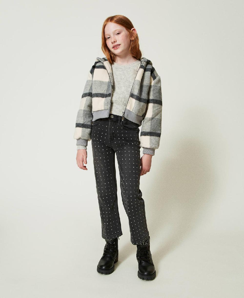 Scee by twin set Bomber in panno check Novità