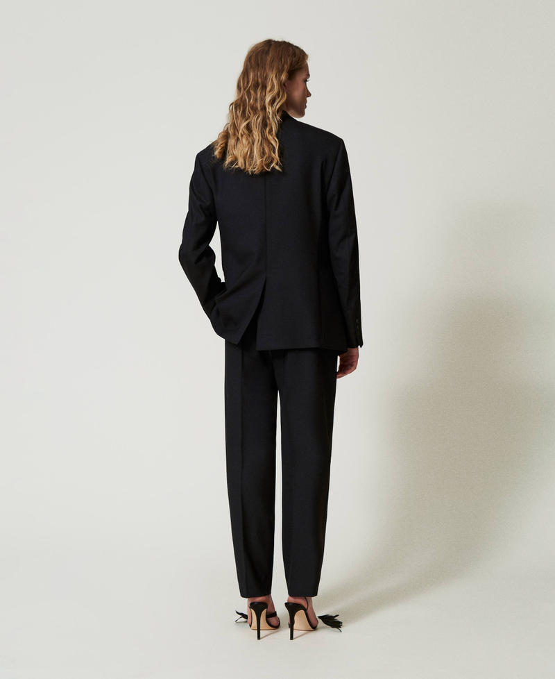 Scee by twin set Pantaloni in serge misto lana Saldi