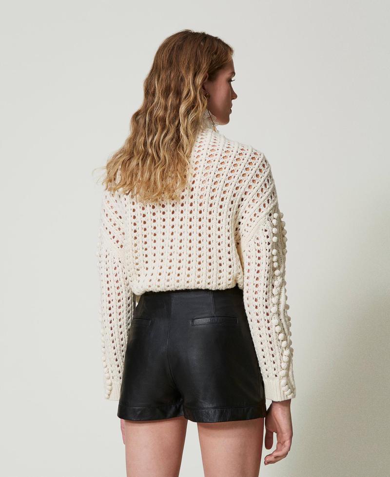 Scee by twin set Shorts 'Fairfax' in pelle con zip Negozio