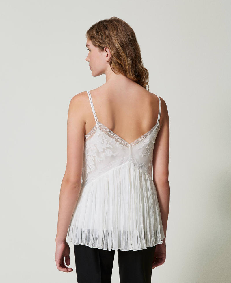 Scee by twin set Top in creponne e tulle Moda