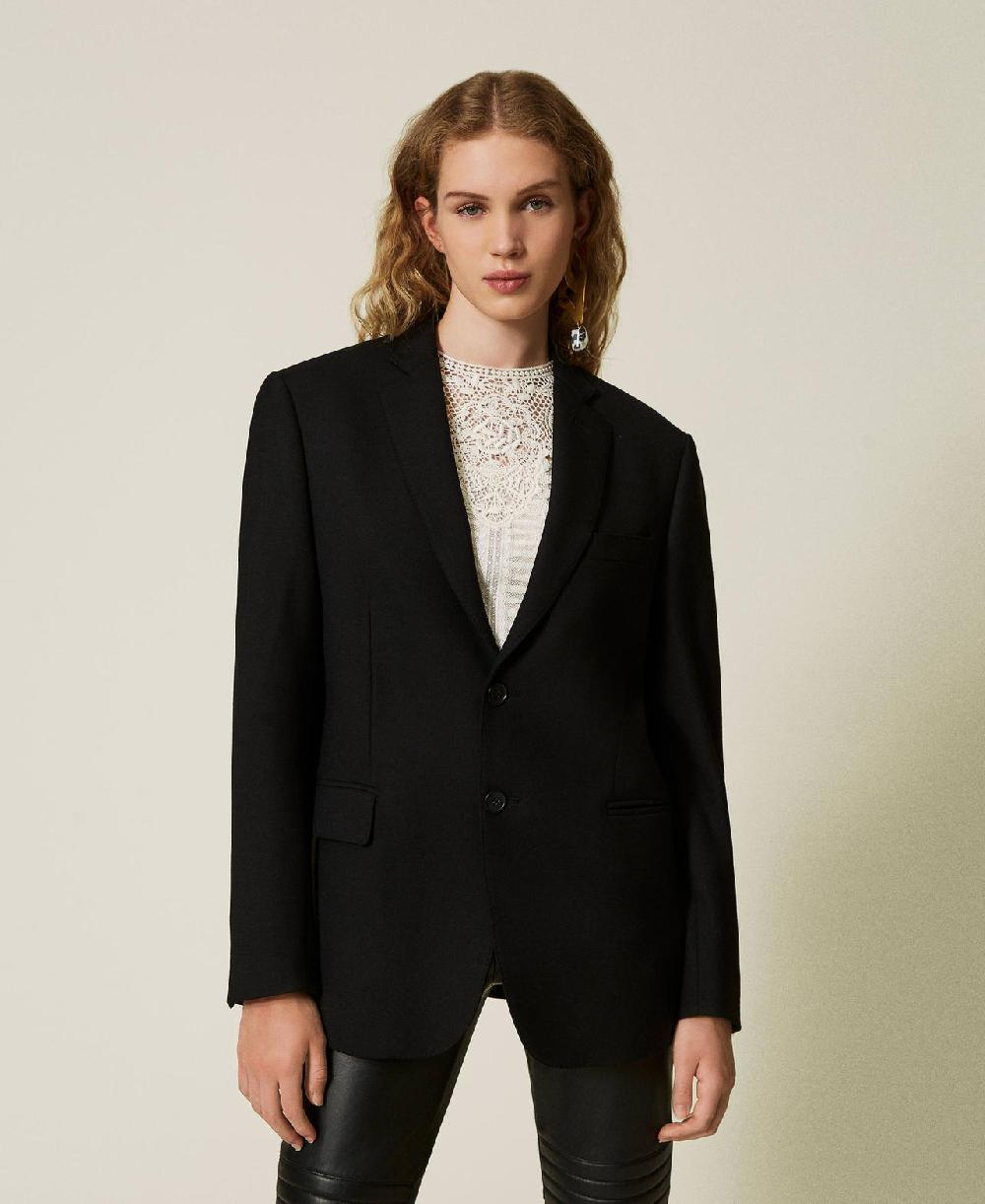 Scee by twin set Giacca blazer sartoriale in serge misto lana 2025
