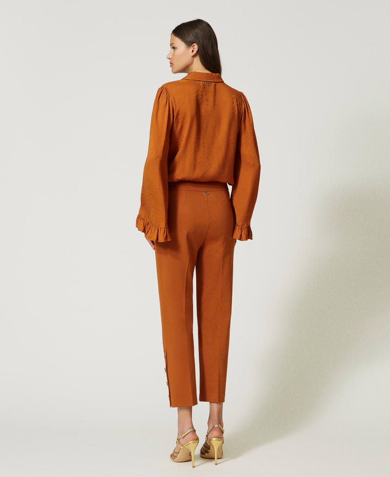 Scee by twin set Pantaloni cropped con bottoni Nuovo
