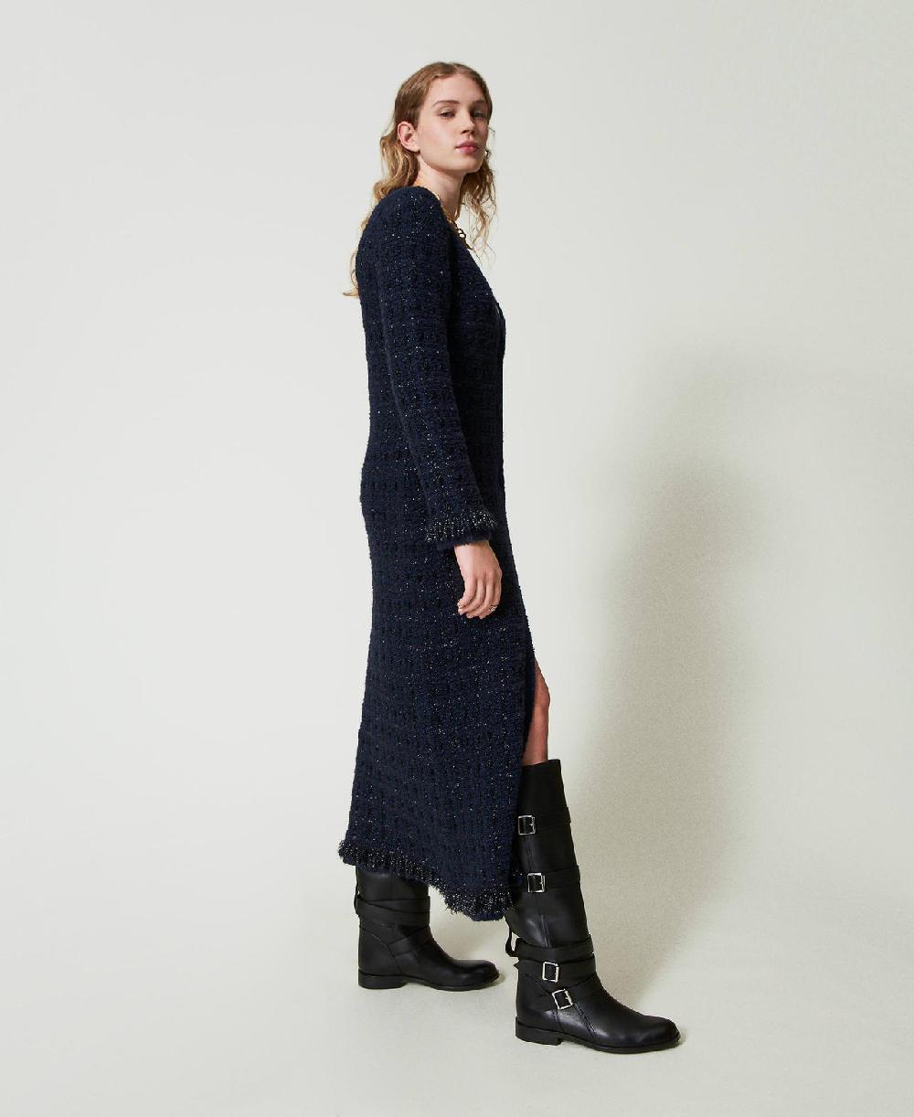 Scee by twin set Cardigan lungo jacquard check Vendita