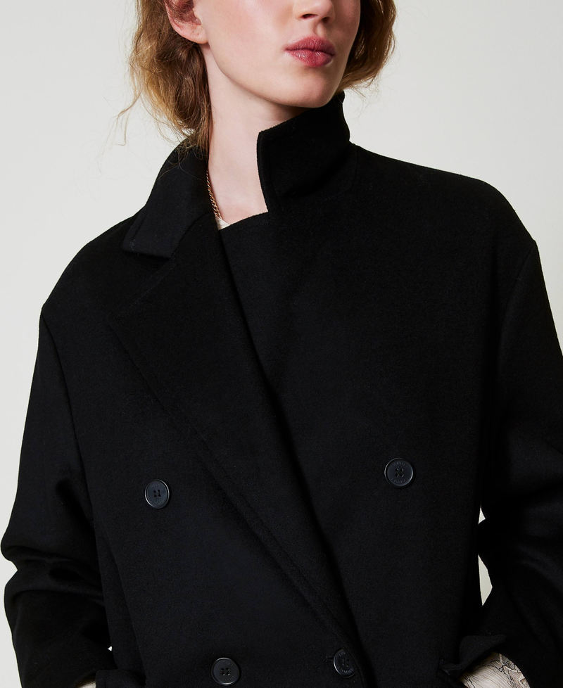 Scee by twin set Cappotto di linea morbida in misto lana Fino Al -60%