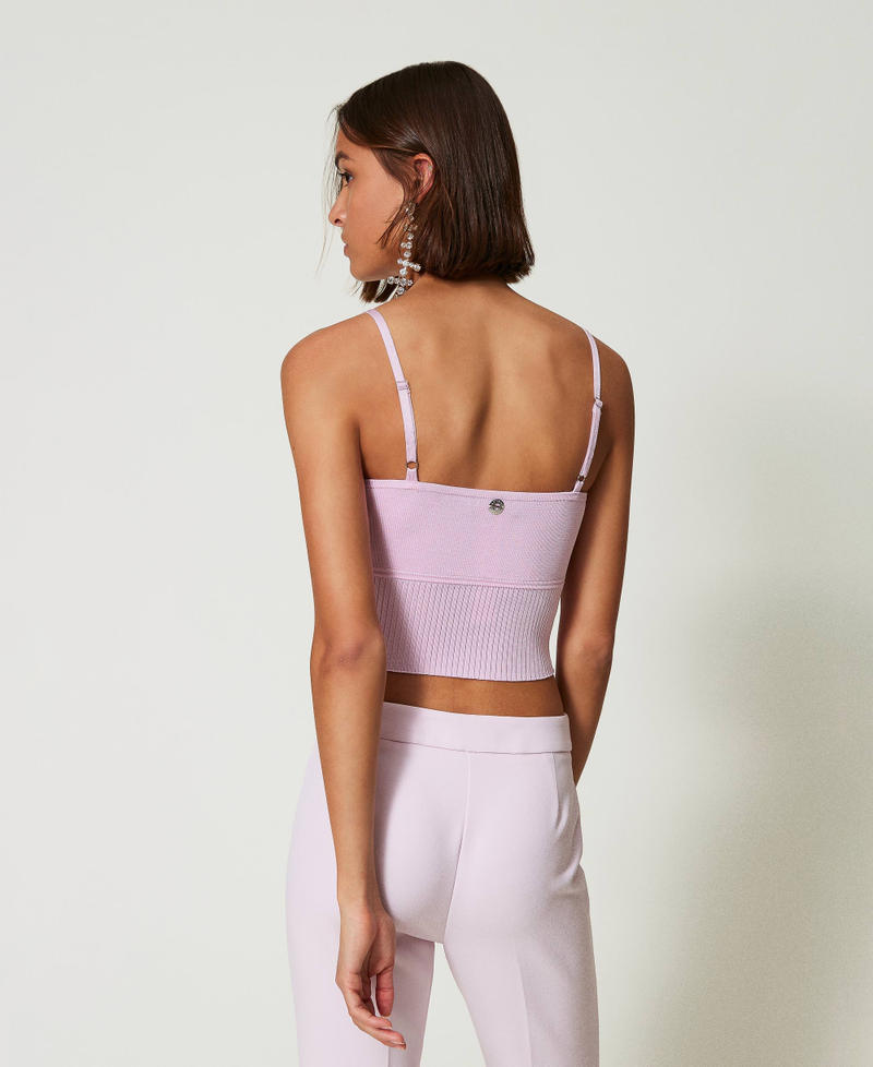 Scee by twin set Top in filato riciclato con perline Affare Del Giorno