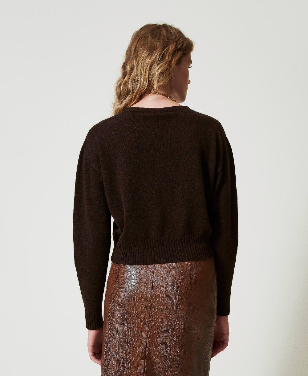 Scee by twin set Maglia girocollo in eco-cashmere Sottocosto