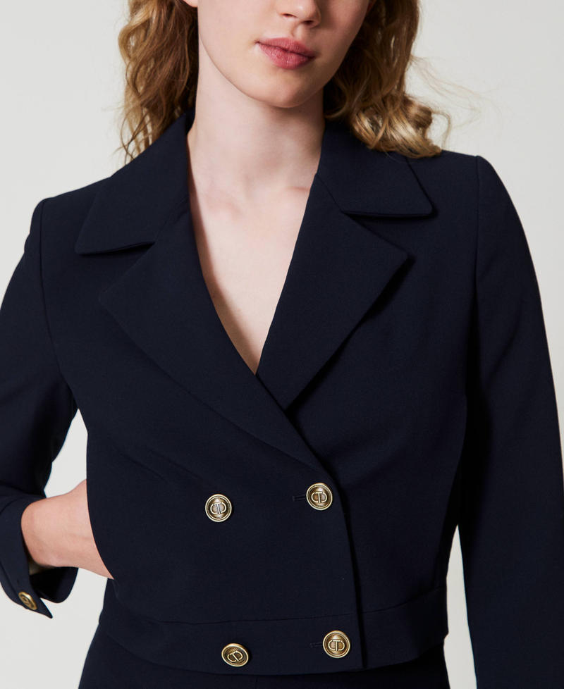 Scee by twin set Giacca cropped in cady crêpe Outlet