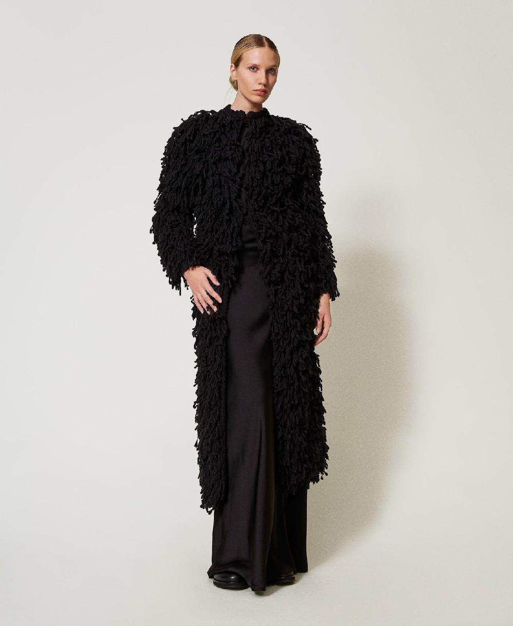 Scee by twin set Cappotto 'Elizabeth' in maglia bouclé In Vendita