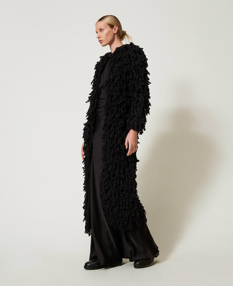 Scee by twin set Cappotto 'Elizabeth' in maglia bouclé In Vendita
