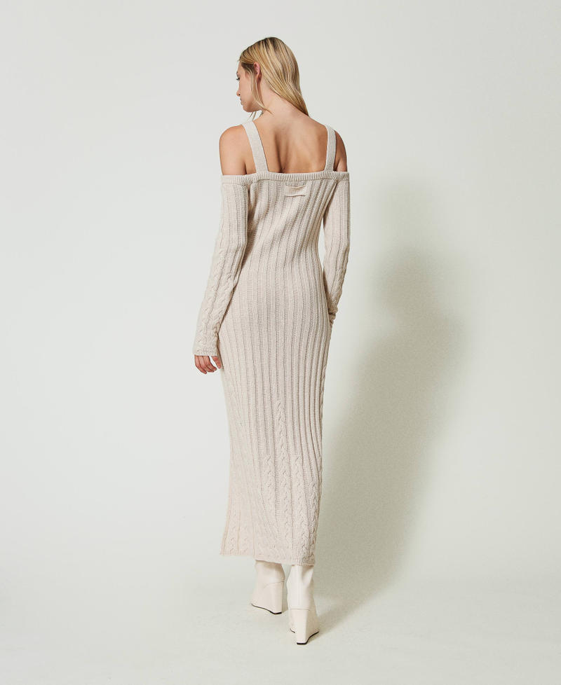 Scee by twin set Abito lungo in filato Treeblend con trecce Moda