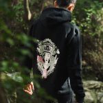Sort of looser UNISEX Hoodie BARONG_Black Rose #baliinspired Convenienza