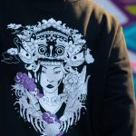 Sort of looser UNISEX Crew Neck BARONG_Black Violet #baliinspired Novità